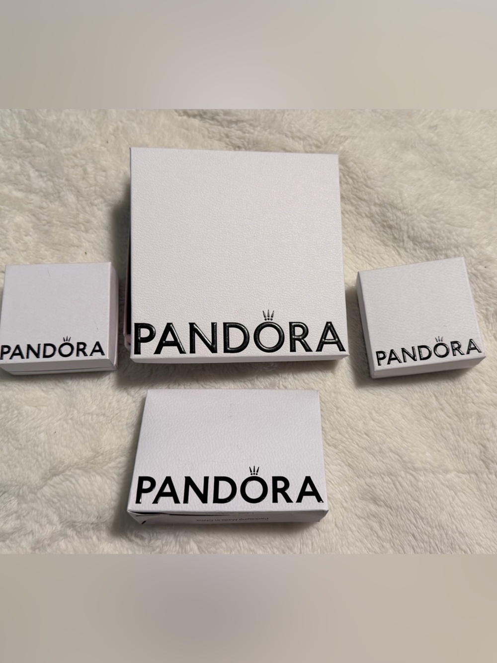 Pandora White Jewelry Gift Boxes Set of 4
